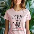 thumbnail image 5 of Christian T-Shirt with God’s Masterpiece Handprint Design Ephesians 2:10, Azalea, Size S, 5 of 6