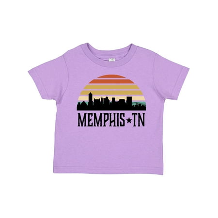 

Inktastic Memphis Tennessee Skyline Retro Sunset Gift Toddler Boy or Toddler Girl T-Shirt
