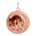 thumbnail image 4 of Reversible Gemini Zodiac Sign Charm Coin Pendant Necklace in Solid Gold (16 Inches), 4 of 4