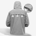thumbnail image 3 of Daiosportswear Men’S Sun Protection Jacket Lightweight Full Zip Hoodie Long Sleeve Sun Shirt for Fishing Hiking Outdoor with Pocket Gray XXXXXL, 3 of 7