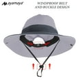 thumbnail image 4 of AYAMAYA Ponytail Mesh Sun Hats with Wide Brim, Waterproof UV Protection Summer Fishing Hat, Outdoor Foldable Bucket Hat, Safari Beach Hat(Gray), 4 of 6