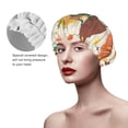 thumbnail image 4 of Easygdp Autumn In The Forest Shower Caps for Women, Double Waterproof Layers Shower Cap, Quick Drying Bath Hair Cap Reusable, 4 of 9