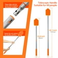 thumbnail image 5 of JEHONN 4-in-1 Tile Tub Scrubber with Long Handle, Upgraded Shower Cleaning Brush (Orange), 5 of 7