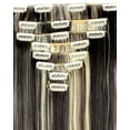 thumbnail image 2 of SAYFUT Womens Girls 26" Straight Full Head Clip in Synthetic Hair Extensions 8 Pieces 18 Clips 145g Dark Brown Mix Bleach Blonde, 2 of 2