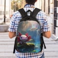 thumbnail image 2 of Easygd Pond Cute Axolotl Versatile and Stylish Backpack: Comfort, Storage, and Durability for College,Work, Travel, and Everyday Use, 2 of 8