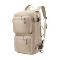 thumbnail image 4 of Segolike Portable Travel Backpack Knapsack with Shoes Compartment for Outdoor Activities Beige, 4 of 8