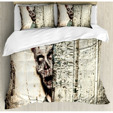 Zombie Duvet Cover Set Dead Man In Abandoned Old House Hell Style