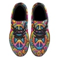 thumbnail image 2 of Hippie Peace Sign Shoes Sneakers for Women Men Black Size 11.5, 2 of 7