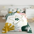 thumbnail image 2 of jejeloiu Boho Flower Floral Bedding Comforter Set,Mid Century Abstract Twin Comforter Sets,Tropical Plant Monstera Leaf Bedding Set For Men Women,Ultra Soft Home Decor Reversible,2 Pieces, 2 of 8