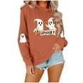 thumbnail image 6 of Halloween Sweatshirts for Womens Crewneck Ghost Printed Shirts Fall Winter Long Sleeve Sweaters Casual Blouses Loose Sweatshirt Pullover Top Halloween Costumes, 6 of 8