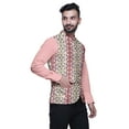 thumbnail image 5 of Atasi Kilim Marriage Ethnic Coat For Men Printed Nehru Jacket Mens Bandhgala Casual Vest Jacket-Small, 5 of 6