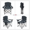 thumbnail image 3 of Sunnyfeel XXL Oversized Padded Camping Chair, Heavy Duty 500 LBS, Ideal for Tall People Above 6'4, Grey, 3 of 7