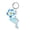 White and blue, variant on Playful Dolphin Shaped Keychain Floral Accent Plastic Craftsmanship Pendant Charm Ideal For Women Students