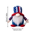 thumbnail image 3 of Patriotic Light Up Gnome 4th of July Independence Day Red White Blue Doll for Shelf Tabletop Decor, 3 of 6