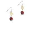 thumbnail image 2 of Delight Jewelry Silvertone 3-D Enamel Basketball Spinner Goldtone Leaf French Earrings, 2 of 4