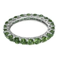 thumbnail image 2 of Carillon Eternity 2.87 Ctw Natural Peridot 925 Sterling Silver Stackable Women Ring Size US- 9, 2 of 8