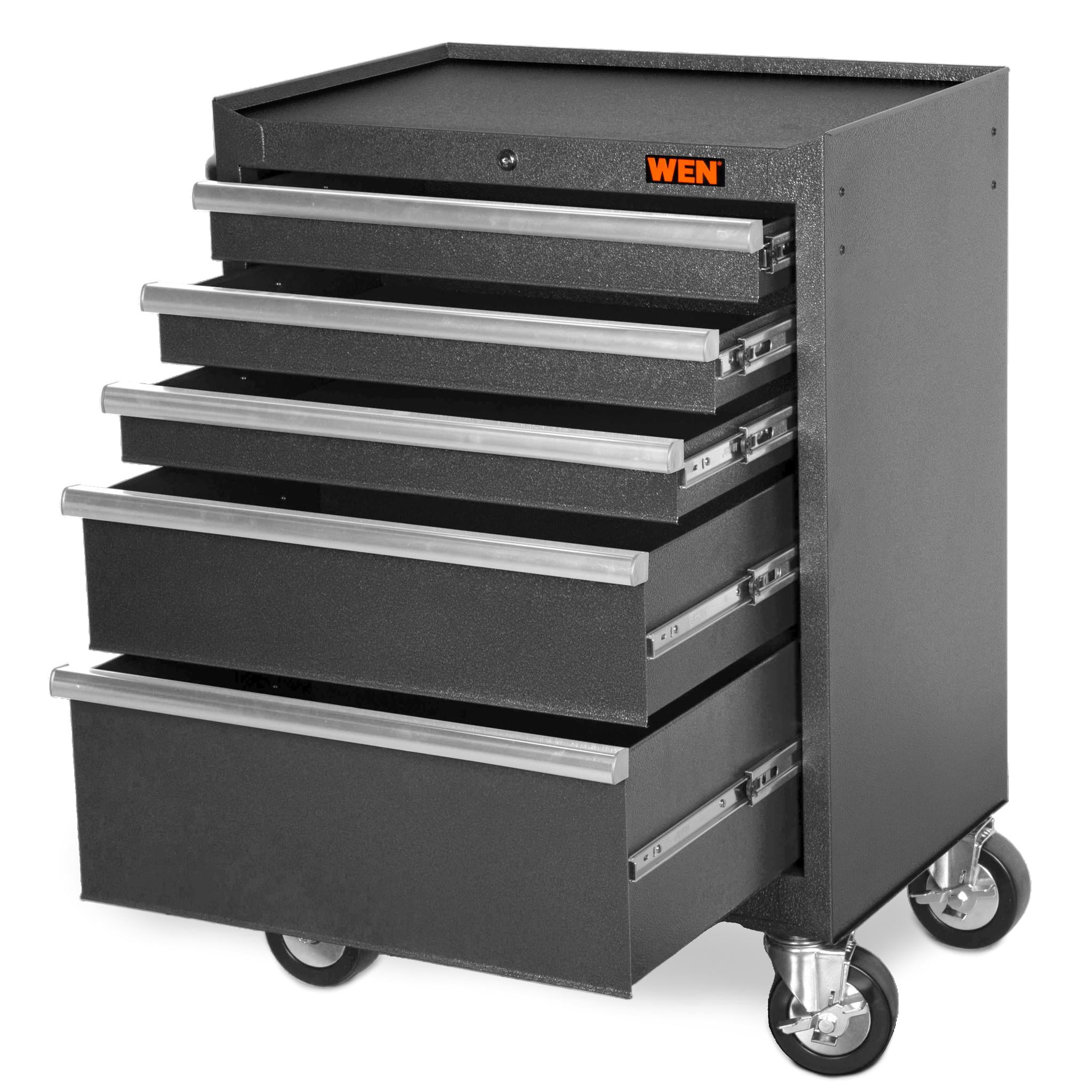 WEN 27-Inch Premium Rolling Tool Cabinet with Heavy Duty 21-Gauge Powder-Coated Steel Construction (GG262B)