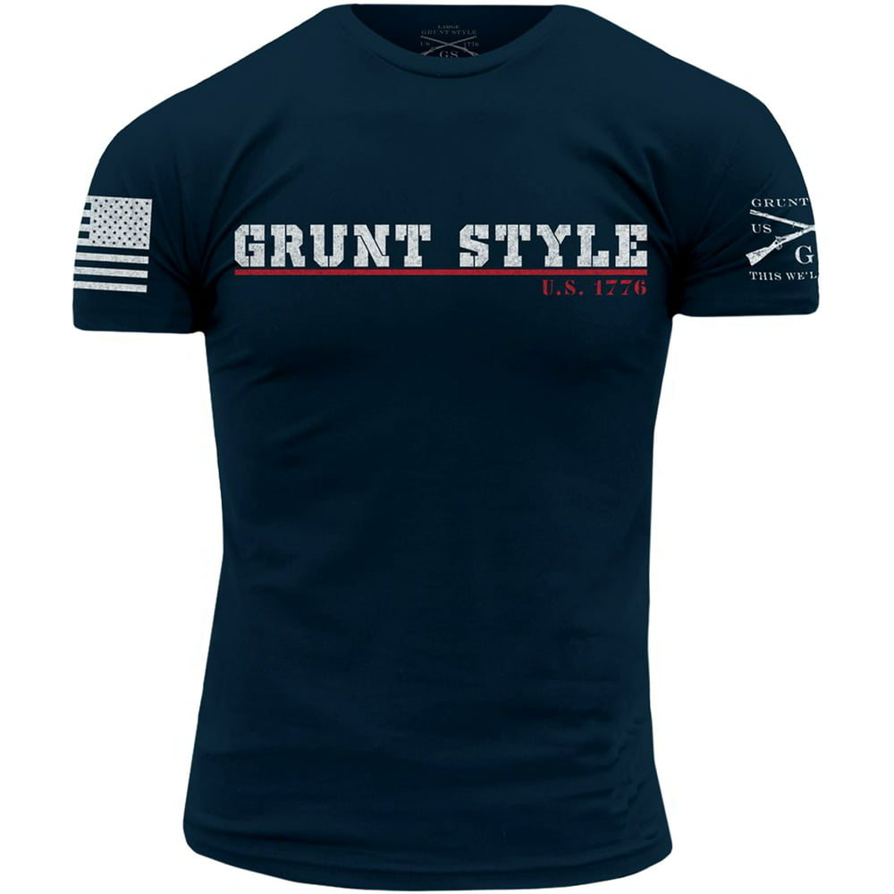 Grunt Style - Grunt Style Collegiate T-Shirt - Navy - Walmart.com ...