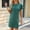 Green, variant on YHAJDS Women's Short Sleeve Round-Neck Mid-Calf Dress Solid Color Loose Paneled Casual