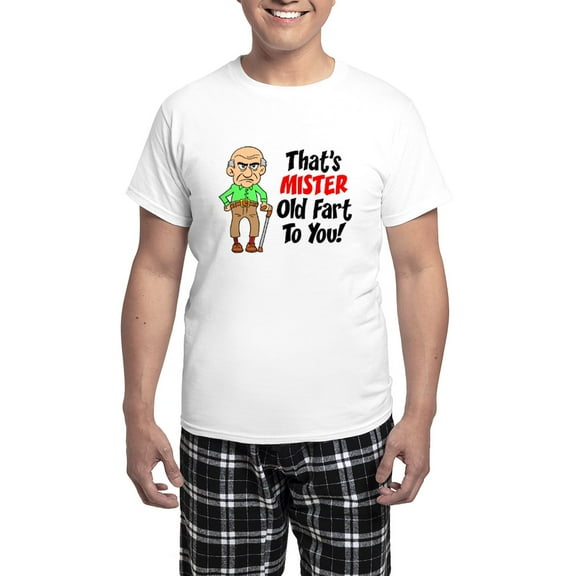 CafePress - That's Mister Old Fart To You Men's Light Pajamas - Men's Light Loose Fit Cotton Pajama Set