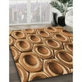 thumbnail image 3 of Ahgly Company Machine Washable Indoor Square Transitional Saddle Brown Area Rugs, 3' Square, 3 of 7