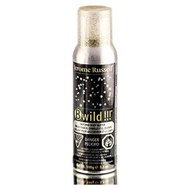 Jerome Russell B WILD Hair & Body GLITTER, Spray On Aerosol Spray, Temporary Wash Out Hair Color Dye (Stylist Kit) Haircolor Hairspray (SILVER) Jerome Russell B WILD Hair & Body GLITTER, Spray On Aerosol Spray, Temporary Wash Out Hair Color Dye (Stylist Kit) Haircolor Hairspray (SILVER)