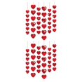 thumbnail image 2 of Injueey Guirnalda de hilo colgante de corazón rojo, pancartas con purpurina de doble cara, adorno de decoración para fiesta de bienvenida de 6 piezas 2Conjunto, 2 of 6