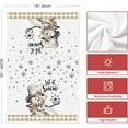 thumbnail image 6 of &nbsp;SOME THING Brown Buffalo Plaid Snowman Winter Kitchen Towels Dish Towels, 18x26 Inch Let It Snow Daily Christmas Decoration Hand Towels Set of 2, 6 of 6
