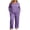 Purple, variant on Plus Size Pajamas Set for Women 2 Piece Fall Long Sleeve Loungewear