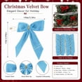 thumbnail image 7 of Dalang 12-Piece Velvet Christmas Wreath Bow Decoration, Luxury Ribbon Bows for Holiday Tree Wreath Garland Party Scene Decor, Sky Blue 1Set, 7 of 7
