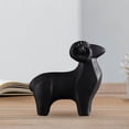 thumbnail image 5 of Estatua de oveja creativa, figurita de Animal moderna, artesanía para regalo Negro Medio, 5 of 5