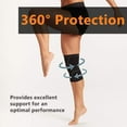 thumbnail image 3 of ComfiLife Compression Knee Sleeves - Knee Support Brace for Running, Crossfit, Powerlifting, Workout, Meniscus Tear, Arthritis, ACL, MCL - Breathable Non-Slip Comfort, Medium, Black - Single, 3 of 7