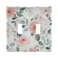 thumbnail image 2 of Dailycode Light Switch Plate Covers 3 Gang Wall Plate Plastics Outlet Covers for Kitchen Home Office Decor Soft Pink Watercolor Floral, 2 of 8