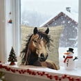 thumbnail image 6 of Cinvoph 18"x18" Throw Pillow Covers Decorative Highland Horse Pillow Cases Soft Winter Hoilday Couch Cushion Case for Chair Sofa Bedroom Living Room Home Decor, 6 of 6