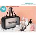 thumbnail image 2 of Clear Travel Toiletry Bag With Handle Strap, Njjex 1 Pack Travel Makeup Cosmetic Bag for Women Men, Carry on Airport Airline Compliant Bag -Black, 2 of 9