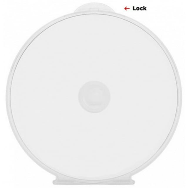 CheckOutStore? 100 Clear Round ClamShell CD/DVD Case with Lock