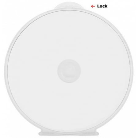 Clamshell Cd - CheckOutStore 2000 Clear Round ClamShell CD/DVD Case with Lock