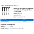 thumbnail image 2 of Ignition Coil and Spark Plug Kit 8 Piece - Compatible with 2015 Hyundai Elantra 2.0L 4-Cylinder, 2 of 2