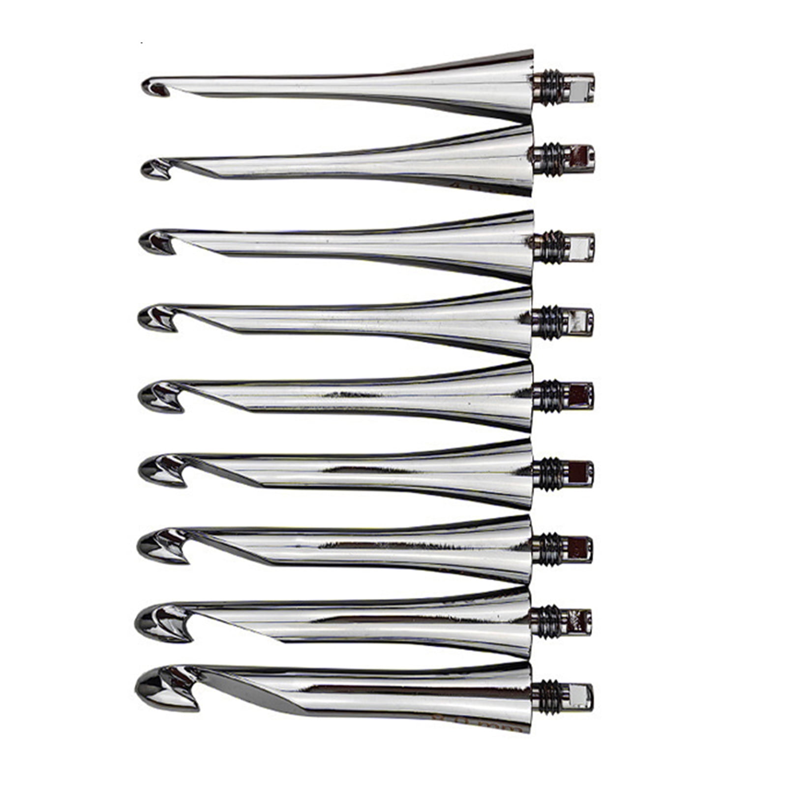 Handle Crochet Hook with 9 Size Interchangeable Tip Aluminum Crochet Hook 3.5mm-8.0mm for Knitting Crochet Craft