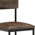 thumbnail image 6 of ModFusion Dining Chair Set of 4, PU Leather Upholstered, Sturdy Metal Iron Legs, Foot Pads, Kitchen Accent Chairs, Mid-Century, Brown, 6 of 10