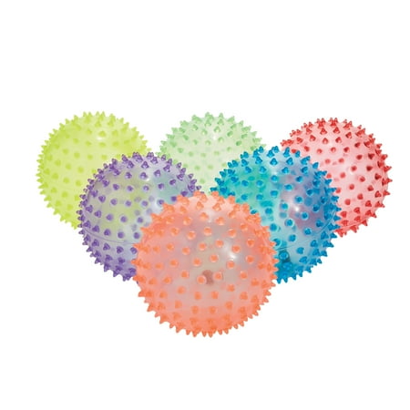 US Games Color My Class® 6" See-Through Knobby Balls, 6-Pack