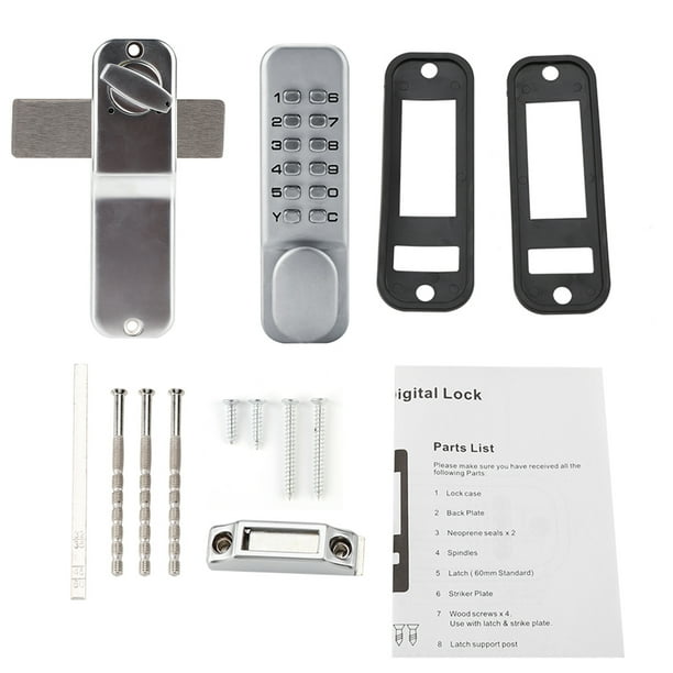 Door Lock Electronic Keyless Keypad AntiTheft Gate Lock Coded Lock Mechanical Combination Door