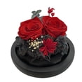 thumbnail image 1 of Corazón de rosa con cubierta de cristal, rosa preservada hecha a mano, regalo de San Valentín para novias y mujeres, corazón de rosa, flor artificial, rosa de oso, 1 of 1