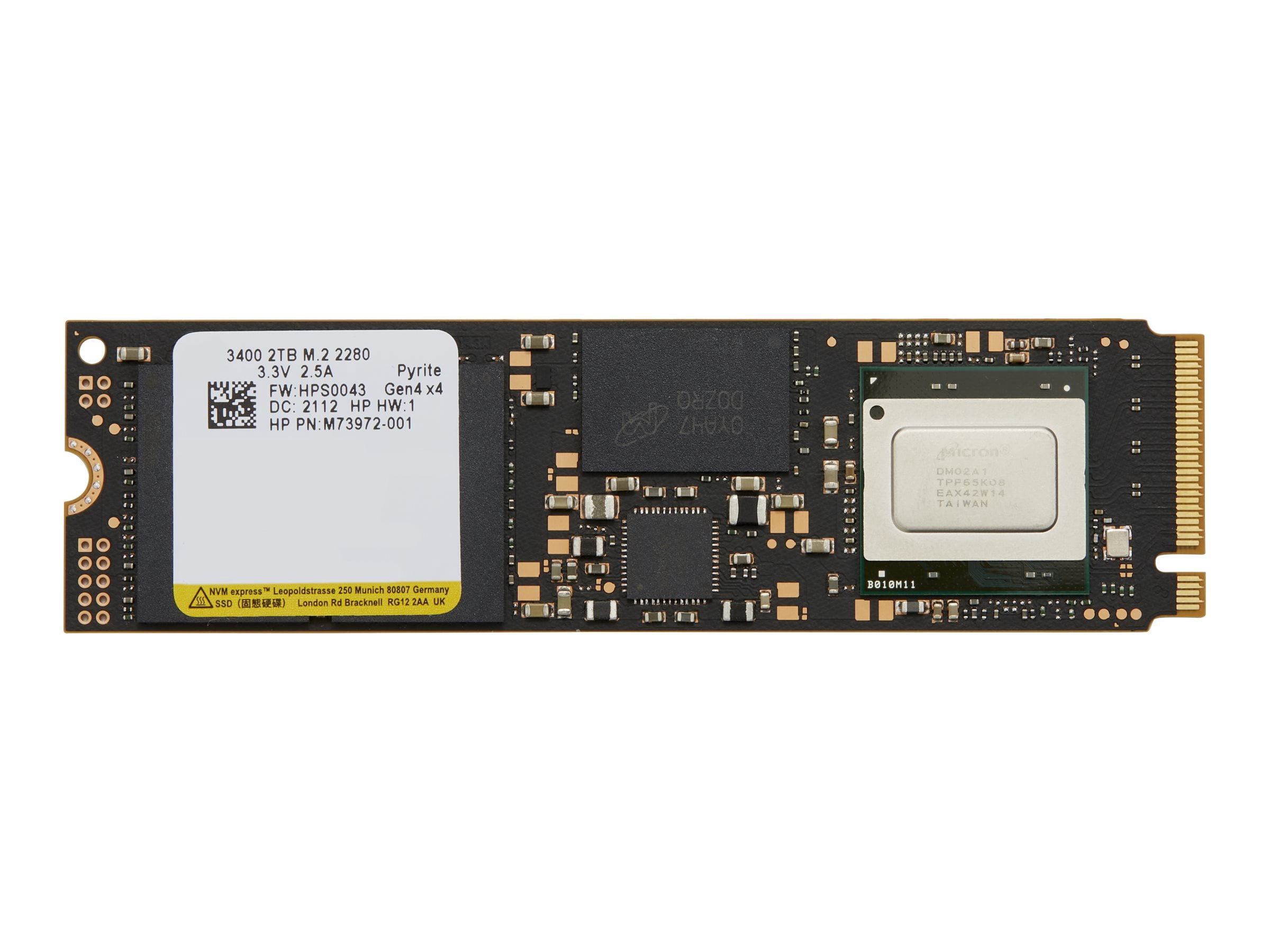 HP 6D8L6AA 2TB NVMe PCIe Gen4.0x4 TLC M.2 Internal SSD
