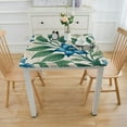 thumbnail image 3 of BANET Rectangle Tablecloth Peacock Blue Hydrangea Table Cloth Picnic Table Cover Vinyl Fabric Holiday Tablecloths for Kitchen Outdoor Camping Desk Cover Party Decor White, 3 of 7