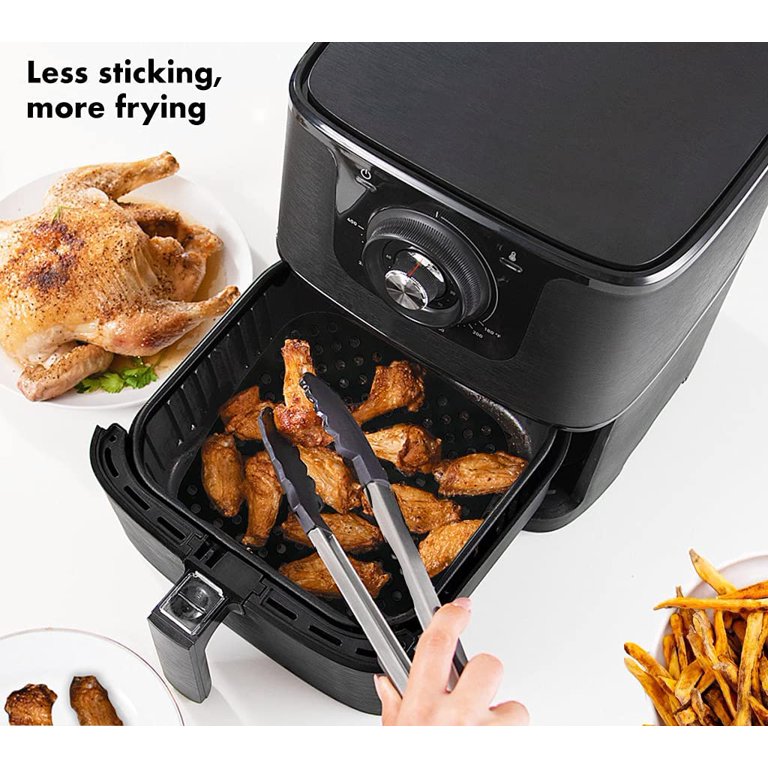 4pcs Reusable Silicone Air Fryer Liners With Magnetic Cheat Sheet