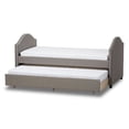 thumbnail image 3 of Baxton Studio Alessia Upholstered Daybed with Trundle for Kids in Gray, 3 of 8