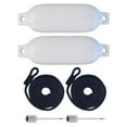 thumbnail image 4 of LOVIVER 2 Pcs Protection d'Accueil pour Bateau avec Outil Gonflable Bouée de Natation en PVC pour Rangée 1,5m Corde Noire, 4 of 8