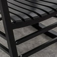 thumbnail image 5 of BplusZ Patio Outdoor Rocking Chair Set 3 Piece Furniture Rocker with Small Side Table for Bistro Porch Black, 5 of 7