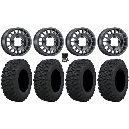 Method 407 15 Wheels Black 33 Trekker Tires Can-Am Maverick X3 / Honda Pioneer 1000 / Talon